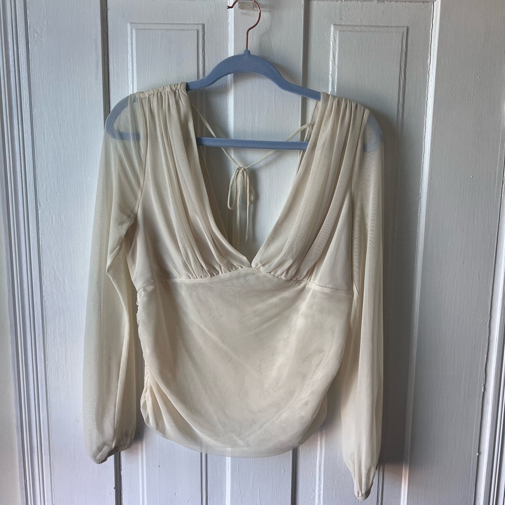 Elegant Cream Women's Top